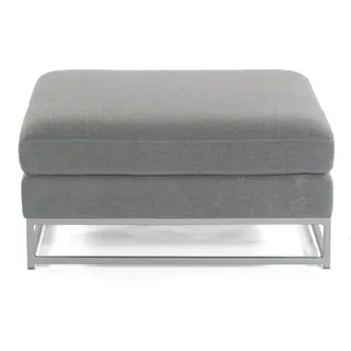 SonnenPartner Unique Lounge-Hocker mit Kissen grau