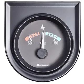 EQUUS 842052 Kfz Einbauinstrument Amperemeter Messbereich -50 - +50 A Standart Gelb, Rot, Grün 52 mm