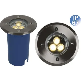 Boden Einbaustrahler IP67 1-flammig edelstahl/gebürstet Ø 120/74 mm