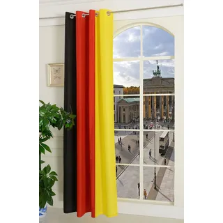 Gardine Vorhang Ösenschal Deutschland Flagge, 245x140 (HxB) Fußball WM 2014 UK Greece DE IT ES Brasil, 20360