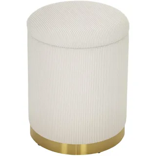 Homcom Sitzhocker mit Stauraum 36 x 44 x 36 cm Cremeweiß