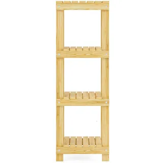 [en.casa] Badregal Kinnula 90x30x30cm 4 Ebenen Natur