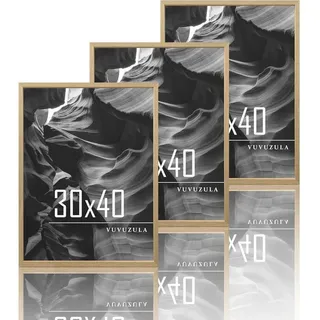 luxuskollektion VUVUZULA Bilderrahmen Eiche 30x40 cm 3er Set