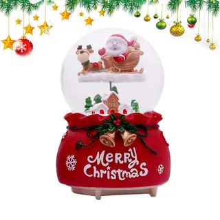 Weihnachts Schneekugeln, Schneekugel Weihnachten Mit Spieluhr, Deko Schneekugel Weihnachten Mit Weihnachtsmann, Glasharz Winter Weihnachtsmann Kristallkugel Dekorationen, Für Kinder Und Erwachsene