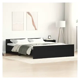 vidaXL Bettgestell 160 x 200 cm Schwarz