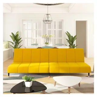 vidaXL Schlafcouch Samt 2-Sitzer Gelb