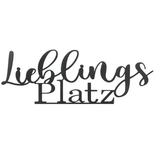 BOLTZE Hängedekoration Wandobjekt aus Metall "Lieblingsplatz" von Boltze - Schriftzug Wanddek