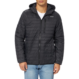 Hurley Herren M Balsam Quilted Packable Jacket, Newprint Or Black/Wht, XL EU