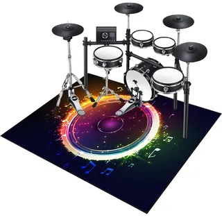 KQIEJUY Drum Teppich Schlagzeug Teppich Schallschutz Teppich Schallschutzmatte Drum Rug Drum Matte Drumteppich Schlagzeugmatte Schalldichte Teppichpolster Großer Schlagzeugteppich 200 x 160 cm