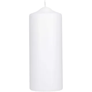 Stumpenkerze 25 x 8 cm weiß - Kerzenrohling 250/80 mm - Rundkerze zum verzieren und basteln