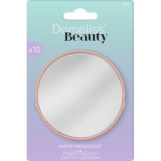 Demeliss Beauty Spiegel mit Saugnapf – Lupe mit 10-facher Vergrößerung – Make-up & präzise Haarentfernung