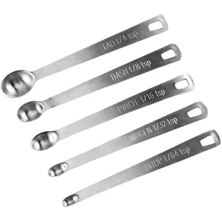 Messlöffel-Set aus Edelstahl, Messlöffel | Küchen-Back-Messlöffel | Messlöffel aus Edelstahl, 5er-Set, Mini-Küchenhelfer zum Kochen und Backen