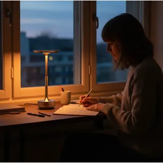 kapanou Nachttischlampe kabellos, Akku-LED-Tischlampe, Touch-Dim, USB-Ladbar, Nickel, für Fensterbank, Wohnzimmer, Kinderzimmer und Schlafzimmer; Tischlampen für moderne Fensterbank