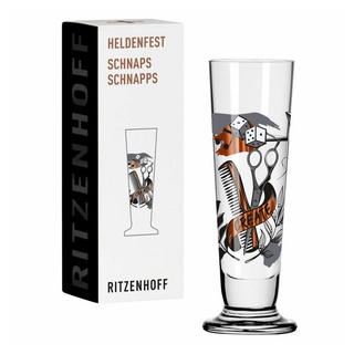 Ritzenhoff Schnapsglas Heldenfest 009, Kristallglas bunt