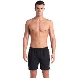 Arena Badeshorts Fundamentals Logo Boxer Schwarz/Weiß XXL