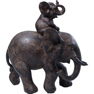 Kare Design Deko Figur Dumbo Uno, Schwarz, Deko Objekt, Elefant, 19x18x9 cm (H/B/T)