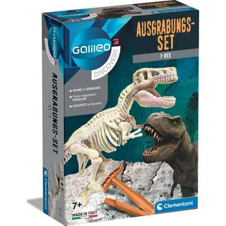 CLEMENTONI T-Rex Ausgrabungs-Set Skelett Glow in the dark