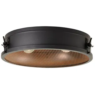 BRILLIANT Lampe, Zois Deckenleuchte 42cm schwarz korund, Metall, 2x A60, E27, 28W,Normallampen (nicht enthalten)