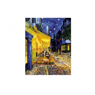 Caféterrasse am Abend – Nachtcafé nach Vincent van Gogh Malen nach Zahlen