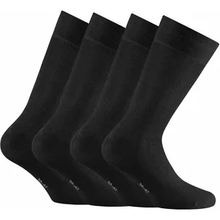 Rohner Socks Socken Bamboo 4er Pack Schwarz 43-46