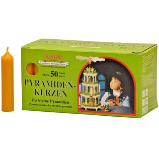 Pyramidenkerzen natur Durchmesser 14 mm / Höhe 70 mm  50 Stück  #29326