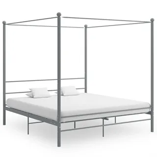 vidaXL Himmelbett 180 x 200 cm Grau