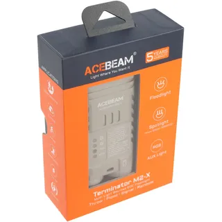 AceBeam Terminator M2 LED-Taschenlampe mit 2.000 Lumen, mit Spot-, Flut-, und AUX-Licht, schwarz
