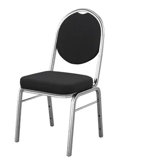 GGM Möbel Bankettstuhl Stoff schwarz 12er Set