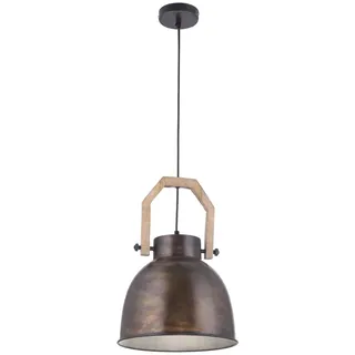 Pendelleuchte, braun, rustikal, Industrial Stil, modern, E27 Fassung