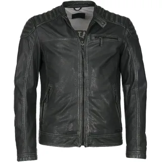 Lederjacke MUSTANG "31020138", Herren, Gr. 3XL, grau (anthra), Obermaterial: 100% Lammleder. Innenfutter: 90% Baumwolle, 10% Polyester. Ärmelfutter: 100% Polyester, Jacken