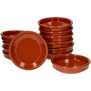 12er Set Tonschale Bruno Cazuela M Ø 16 cm glasierte Schalen Mediterran Tonware Antik