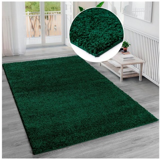 Hochflor-Teppich Shaggy Soft, Bruno Banani, rechteckig, Höhe: 30 mm, gewebt, Uni Farben, besonders weich und kuschelig grün 70 cm x 140 cm x 30 mm