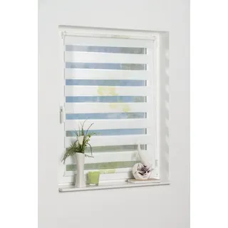 Doppelrollo Delphi, K-HOME, Lichtschutz, ohne Bohren, Klemmfix, im Fixmaß grün 80 cm x 150 cm