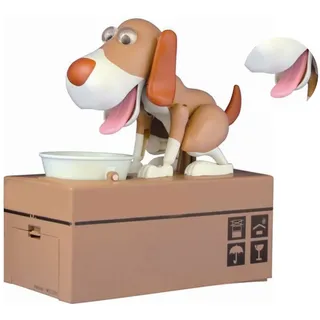 Hunde-Sparschwein für Cartoon, Niedlich, Attraktiv, Spardose, Münzbank für Deko, Brauner Weißer Hund, Freie Größe (Einheitliche Größe)