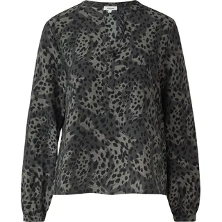 s.Oliver Langarmbluse mit All-Over Leo Print Grau S