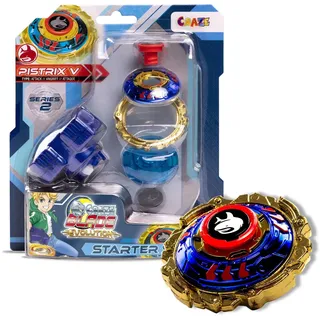 Craze Kampfkreisel Starter Set Evolution Pistrix - Metall sehr robust mit Launcher & Reißleine