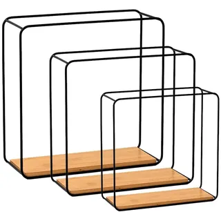 Proregal Wandregal Hängeregal 32 x 32 x 12 cm Schwarz