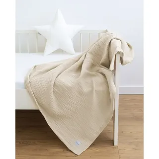 LOOLAY Musselin Tagesdecke 150 x 200 cm Beige
