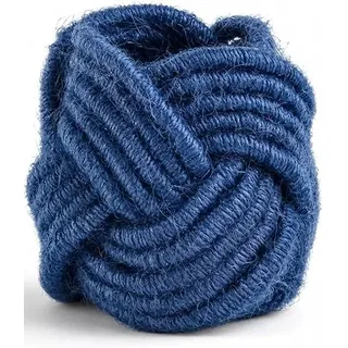 KPAVIR Handgefertigte, runde Netzstoff-Serviettenringe, klassisch, geflochten, Jute, für Esstisch, Partys für den täglichen Gebrauch, 8 Stück (blau)