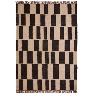 House Doctor - Graph Teppich, 160 x 230 cm, Natur / schwarz