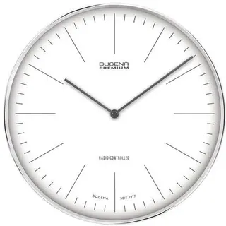 Dugena Wanduhr Dessau, Funkuhrwerk, Metallgehäuse, ø 32 cm, inklusive Batterie