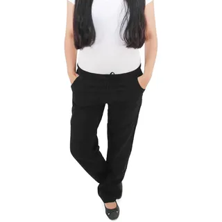 Sotala Damen Leinenhose Baggy Hüfthose Sommerhose Harem Pluder Pump Strand Schwarz 40 (L) - 40