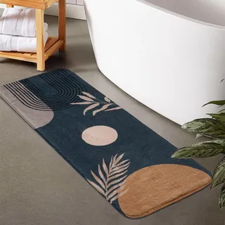 bsheuancek Boho-Badezimmerläufer, rutschfest, groß, lang, Badezimmerteppich, niedliche Badematte für Schlafzimmer, Flur, Küche, weicher Plüsch, waschbarer Duschteppich