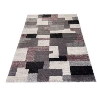 Teppich OCI DIE TEPPICHMARKE "STEADY ALLOVER", lila (flieder, grau), B:140cm H:20mm L:200cm, Polypropylen (PP), Teppiche, Teppich, Frisé Kurzdlor, Mosaik, robust, Wohnzimmer