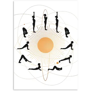 Nastami Poster YOGA Sonnengruß DIN A3 Yoga Geschenk