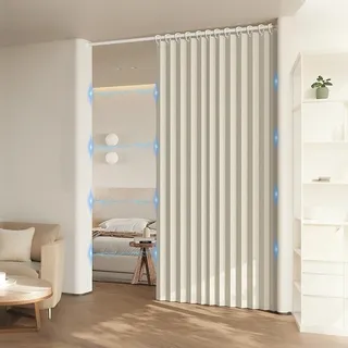 DSSHENGDS Anpassbar Badezimmer aus wasserdicht beschwerer duschvorhang,faltbar Vorhang dusche,für Badewanne Bad Schlafzimmer-White- 150x180cm