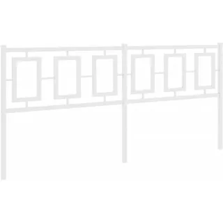 vidaXL Kopfteil Metall Weiß 180 cm