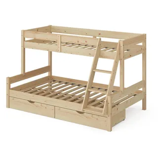 VitaliSpa Etagenbett Everest 120x200 / 80x200 cm mit Schubladen