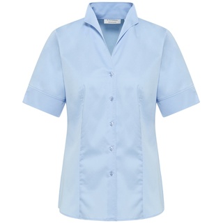 Satin Shirt Bluse in hellblau unifarben, hellblau, 44