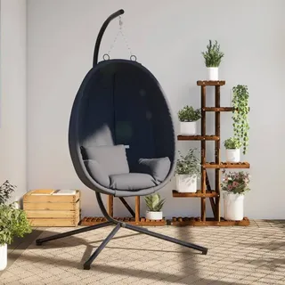 vidaXL Hängesessel Ei-Design Anthrazit
